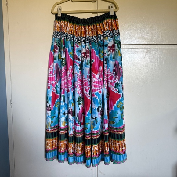 Flint & Moss Colorful Floral Print Maxi Skirt Size Large - Picture 6 of 8